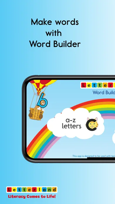Capturas de tela do Letterland Word Builder