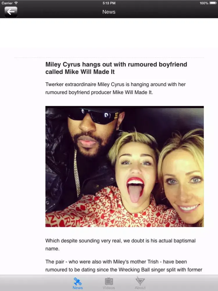 Entertainment celebrities Movie Stars Gossip News and Video iPad  سکرین شاٹس