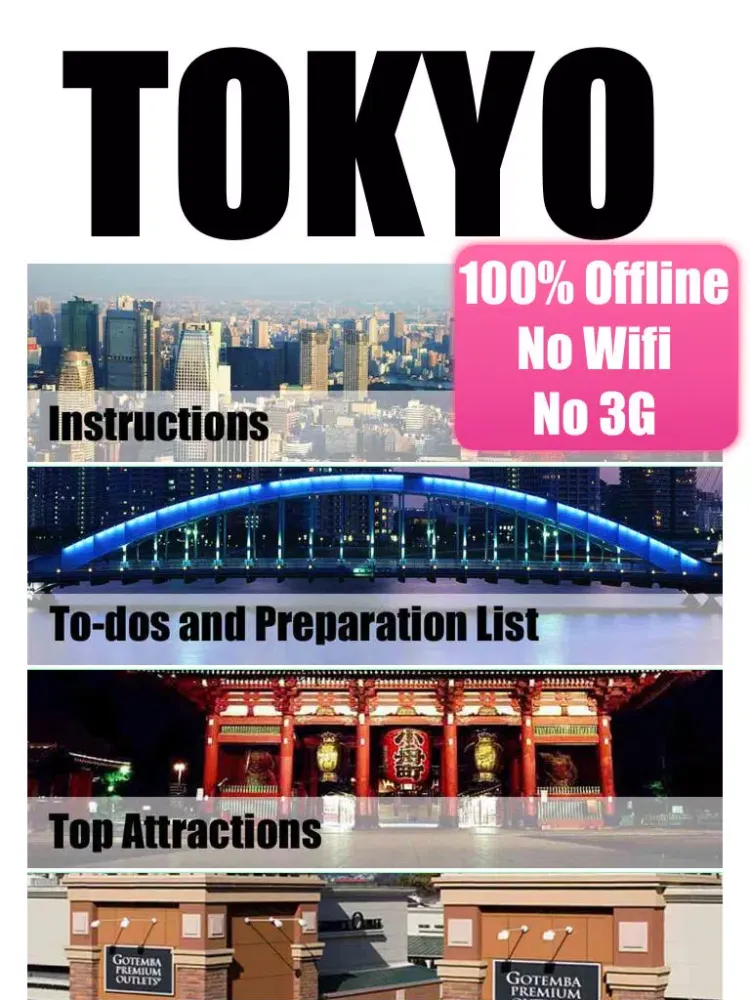 Tangkapan layar Tokyo travel guide and offline map - Tokyo metro Tokyo subway Narita Haneda Tokyo airport transport, Tokyo city guide, JR Japan Railway traffic maps lonely planet sightseeing trip advisor iPad 