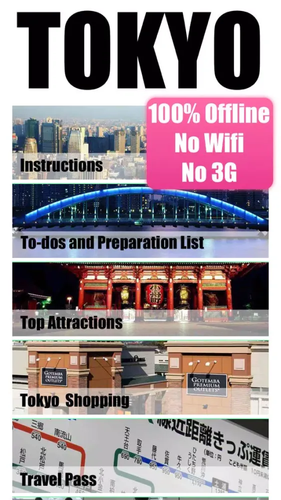 Tangkapan layar Tokyo travel guide and offline map - Tokyo metro Tokyo subway Narita Haneda Tokyo airport transport, Tokyo city guide, JR Japan Railway traffic maps lonely planet sightseeing trip advisor