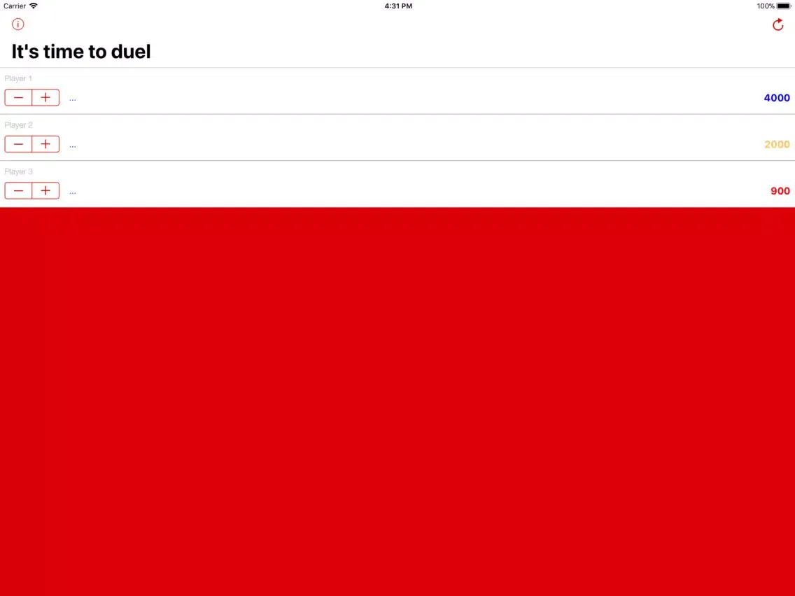 Duel Score iPad 应用截图