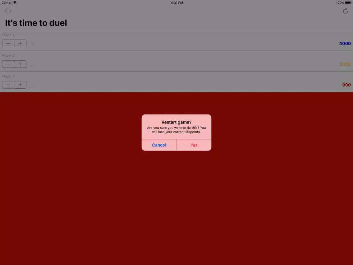 Duel Score iPad 应用截图