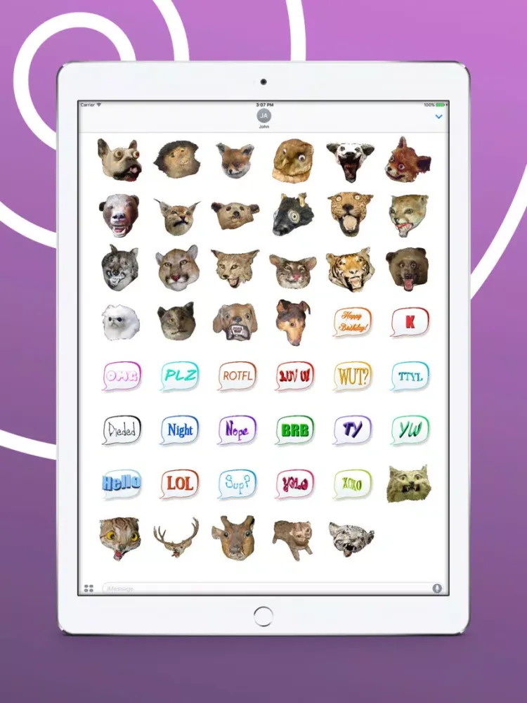Bad Taxidermy - Creepy Animal Emoji Strickers iPad  سکرین شاٹس