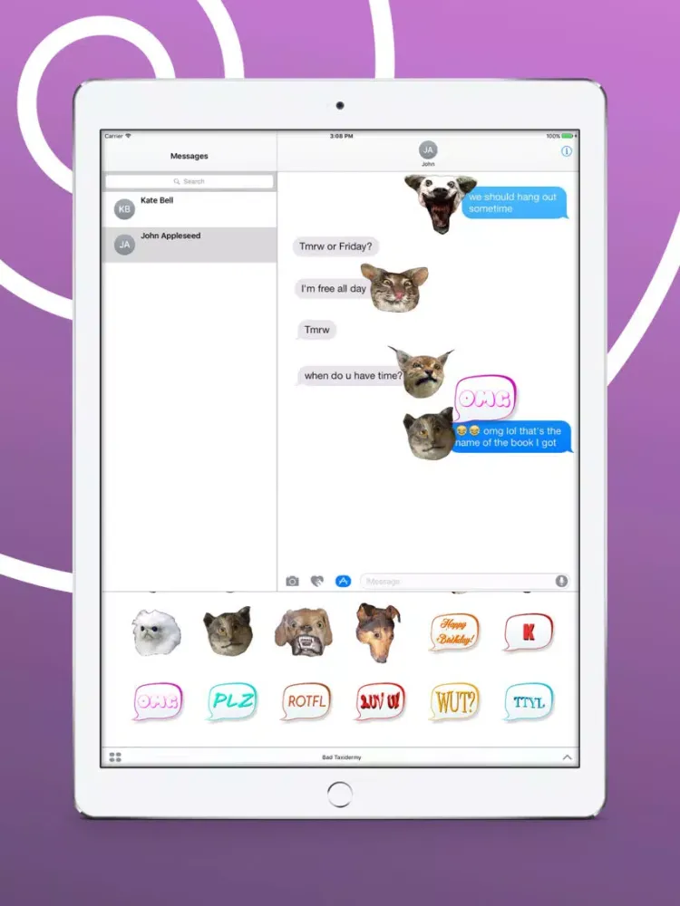 Bad Taxidermy - Creepy Animal Emoji Strickers iPad  سکرین شاٹس