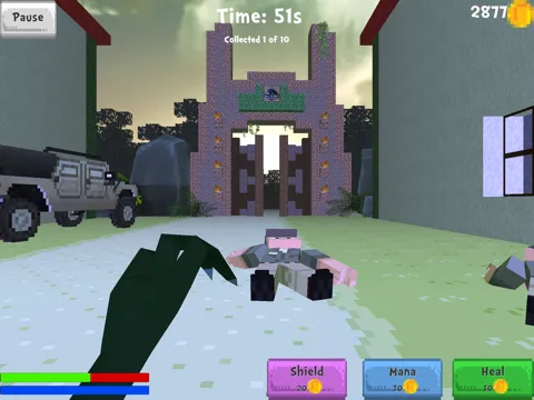 Jurassic Block Hunter - Dino Zoo Rail Shooter With Skins Uploader for Minecraft iPad  স্ক্রিনশট