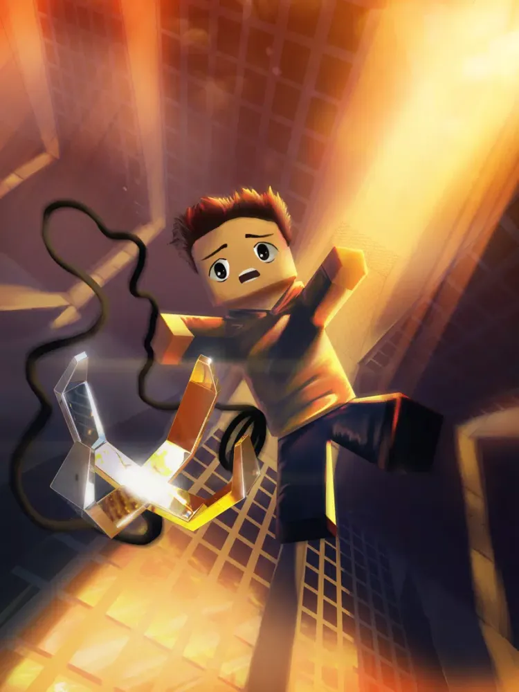 Tangkapan skrin Ace Hero Voxel Flick N Fly - Lucky Block Zipline Swing Edition iPad 