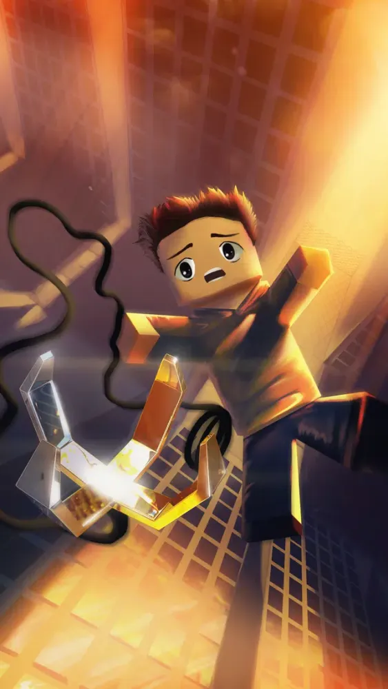Tangkapan skrin Ace Hero Voxel Flick N Fly - Lucky Block Zipline Swing Edition