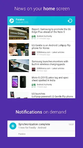 Capturas de tela do Palabre Feedly RSS Reader News