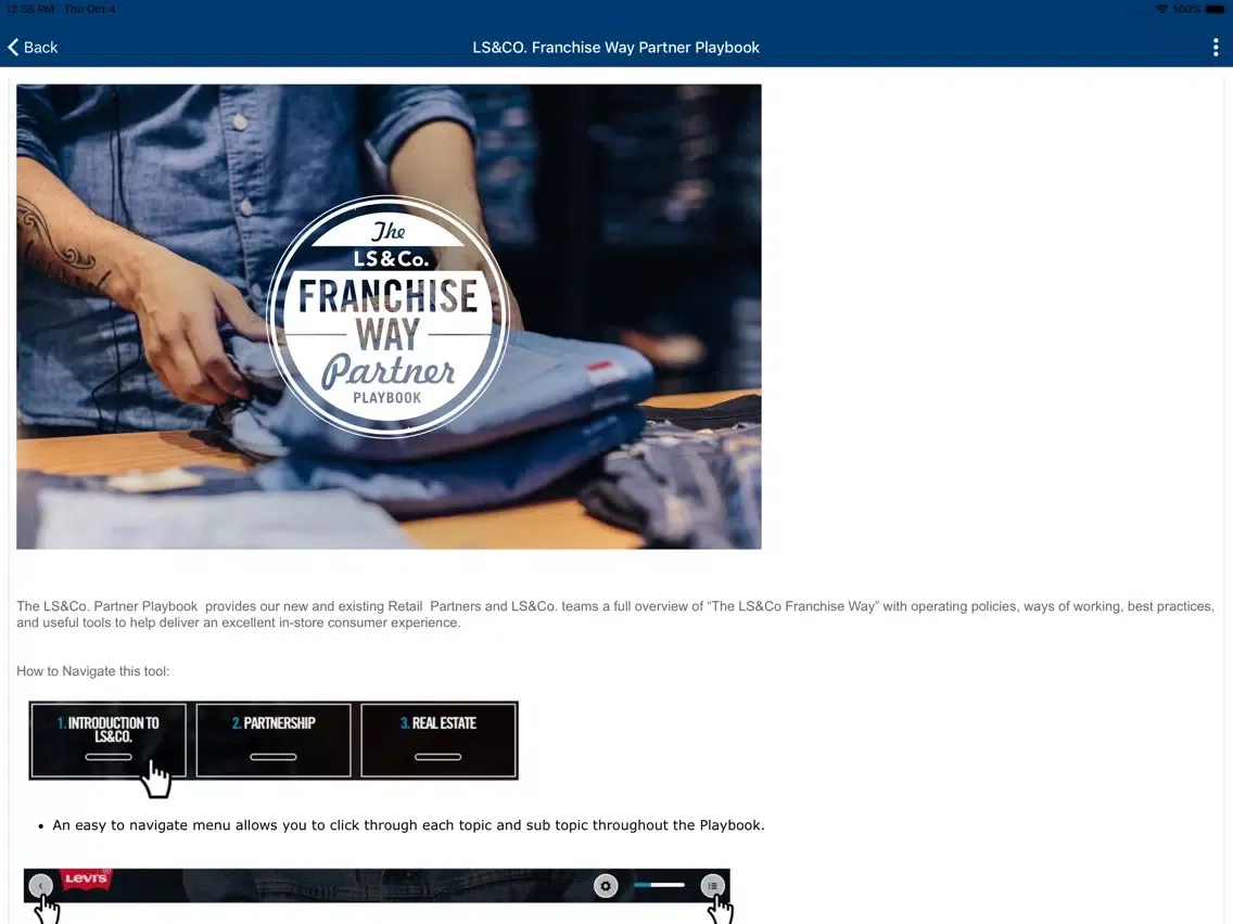 Capturas de pantalla de LS&Co. Partner Playbook iPad 