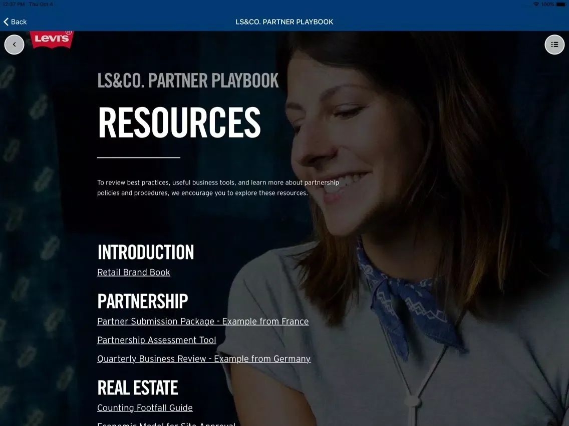 Capturas de pantalla de LS&Co. Partner Playbook iPad 