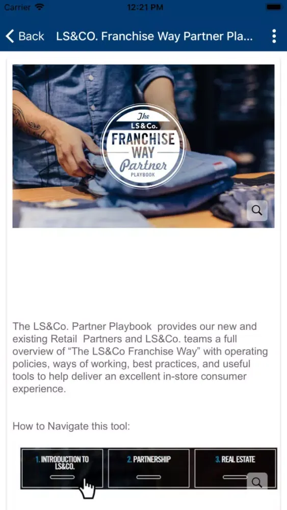 Capturas de pantalla de LS&Co. Partner Playbook