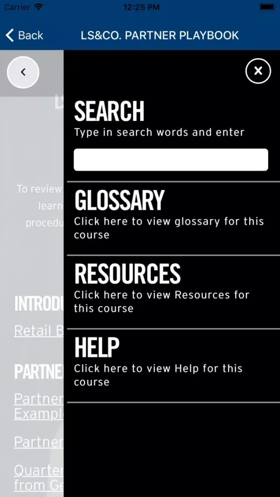 Capturas de pantalla de LS&Co. Partner Playbook