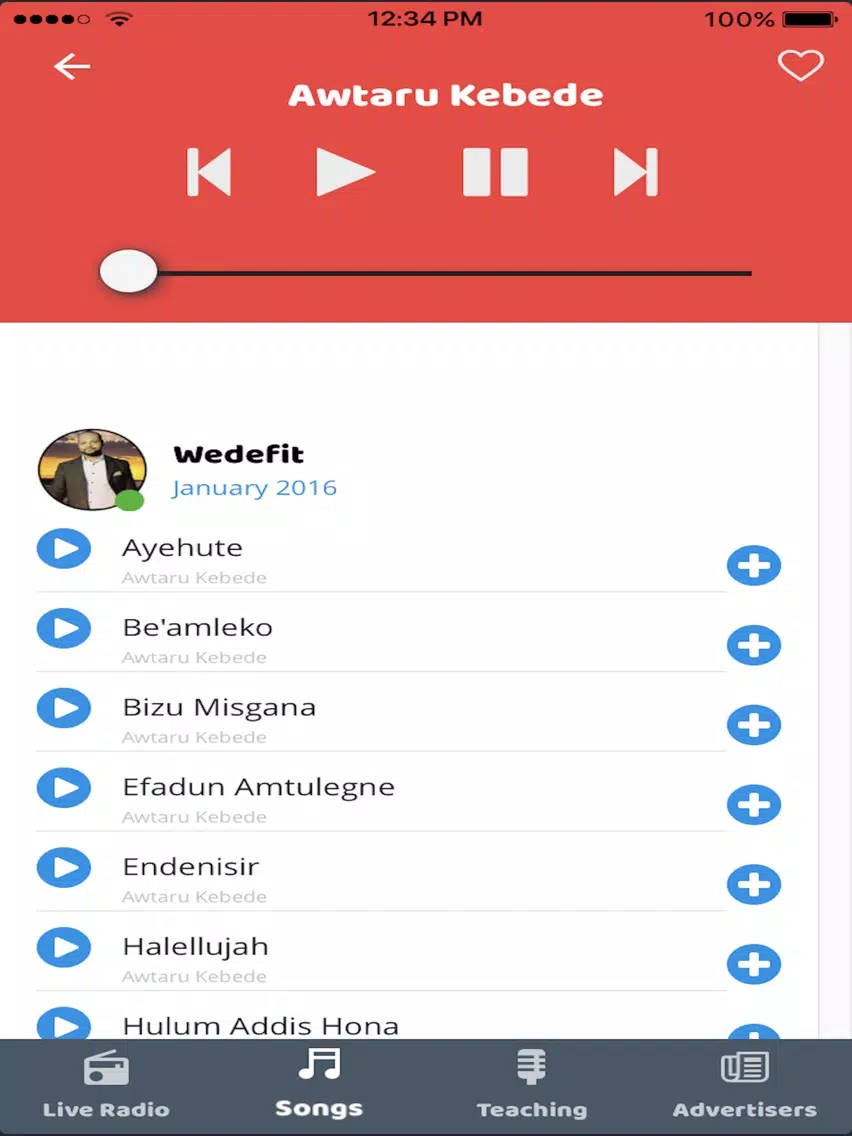 Captures d'écran de Levi Christian Internet Radio iPad 