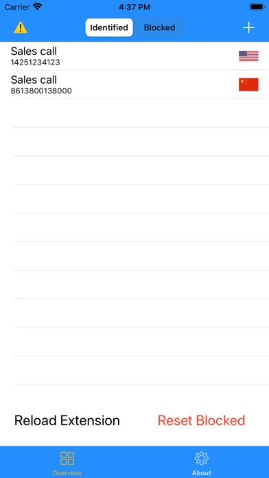 Ảnh chụp màn hình của Block Spam