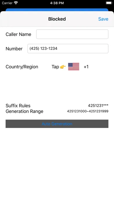 Ảnh chụp màn hình của Block Spam