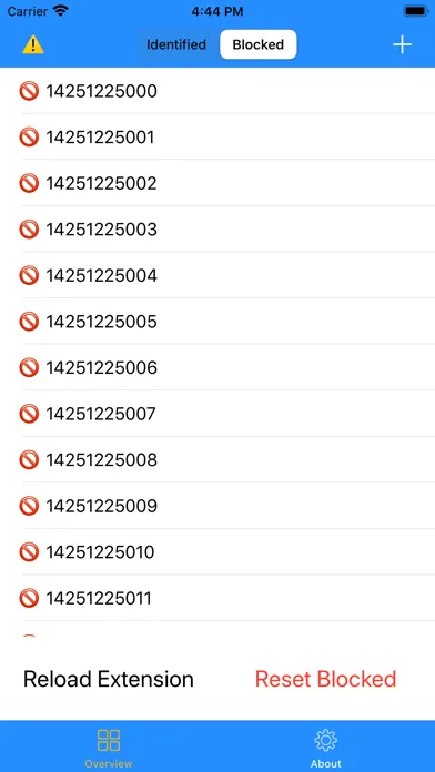 Ảnh chụp màn hình của Block Spam
