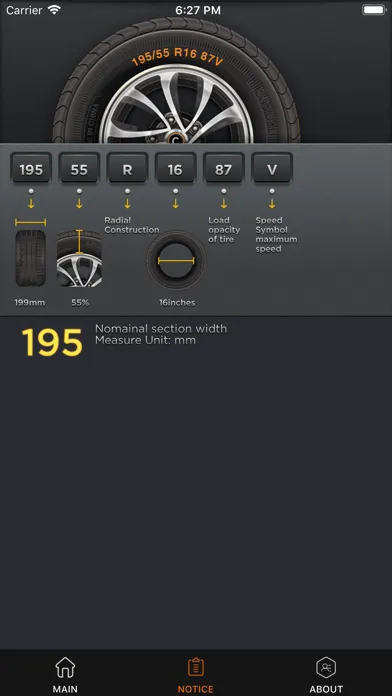 Tire Convert Calc Screenshots
