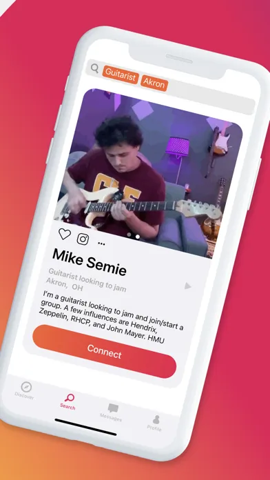 Tangkapan layar FUZZ Find Musicians