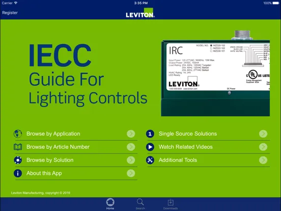 Leviton IECC iPad  Ekran Görüntüleri