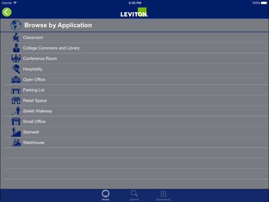 Leviton IECC iPad  Screenshots
