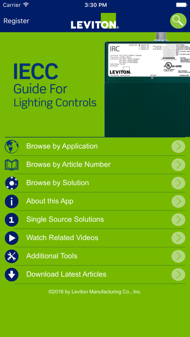 Leviton IECC Screenshots