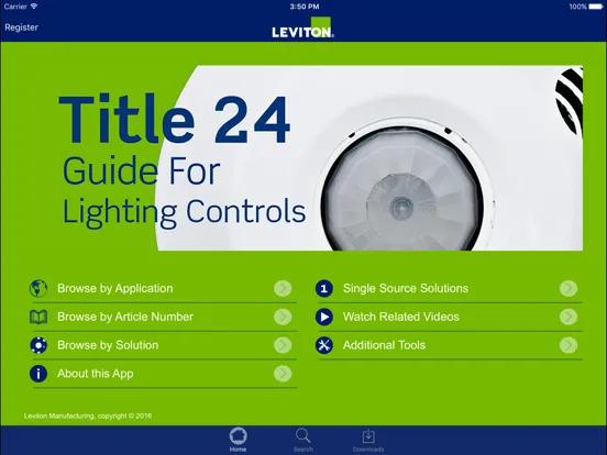 Capturas de tela do Leviton Title 20 & Title 24 iPad 