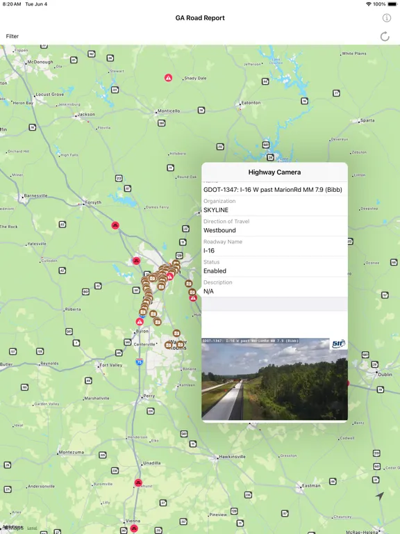 Captures d'écran de Georgia Road Report iPad 