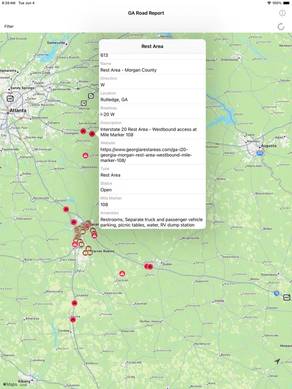 Captures d'écran de Georgia Road Report iPad 