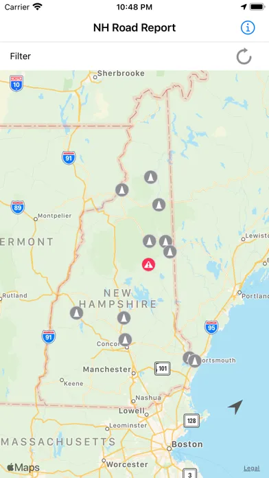 New Hampshire Road Report Ekran Görüntüleri