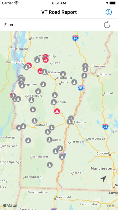 Vermont Road Report Ekran Görüntüleri