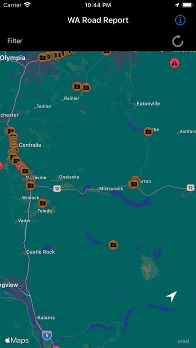 Captures d'écran de Washington Road Report