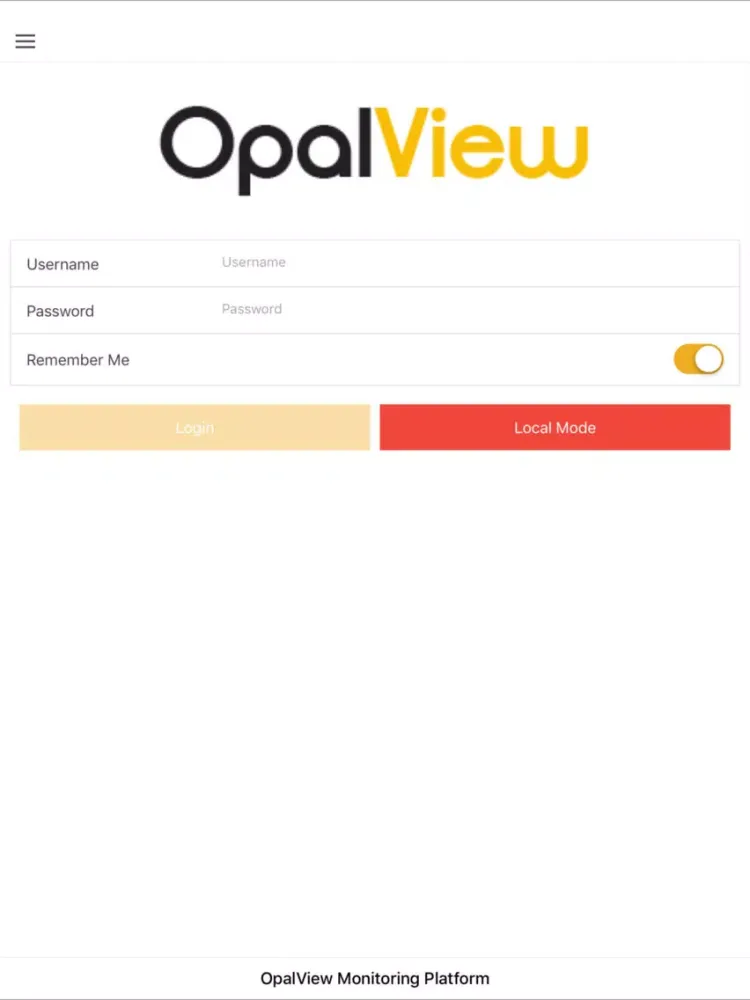 Opal View Monitoring Platform iPad  Screenshots