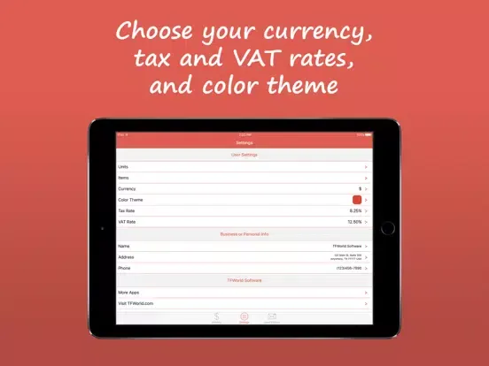 ProjectCalc iPad  Screenshots