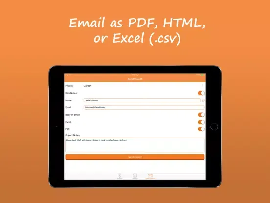 ProjectCalc iPad  Screenshots