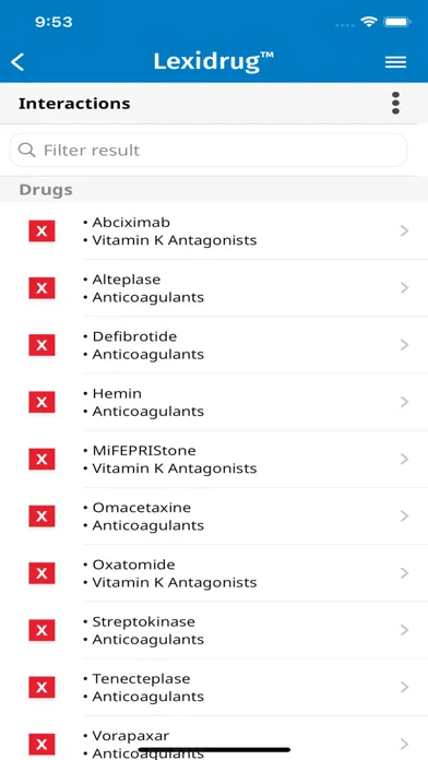 Скриншоты UpToDate Lexidrug