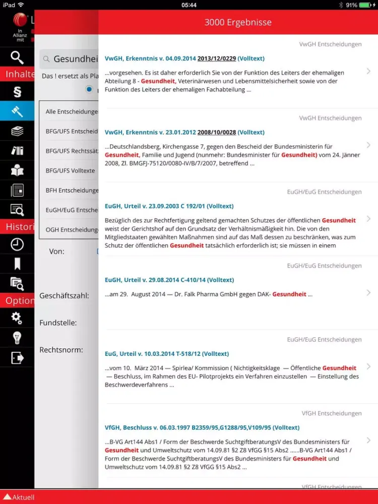 LexisNexis® Online iPad  سکرین شاٹس