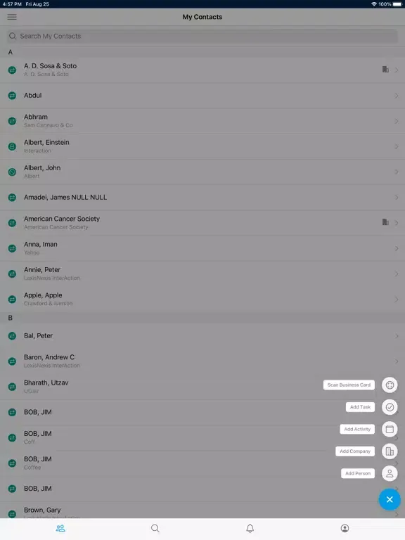 InterAction+™ iPad  スクリーンショット