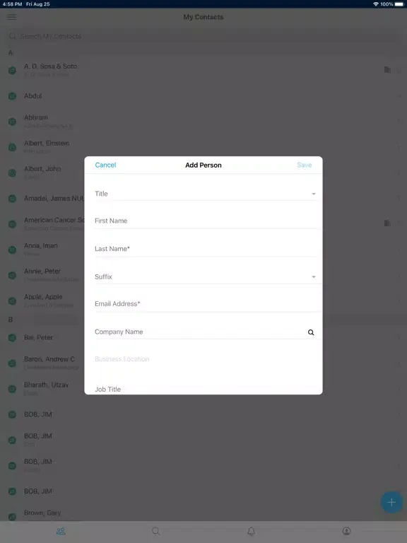 InterAction+™ iPad  スクリーンショット