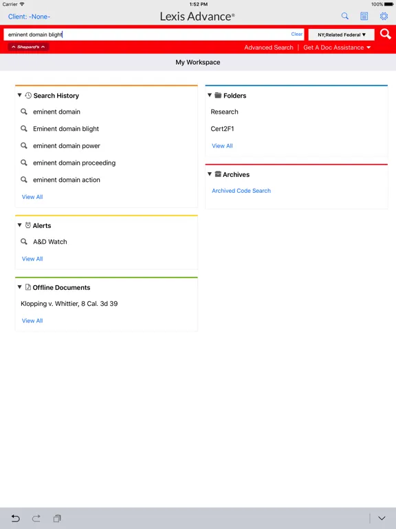 Lexis® iPad 应用截图