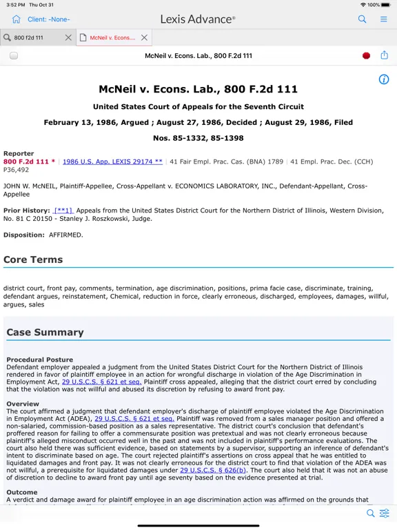 Lexis® iPad 应用截图