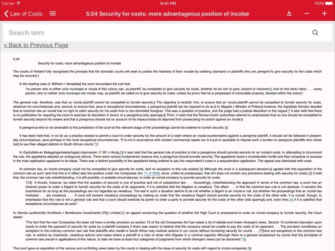 Screenshot di Lexis Mobile iPad 