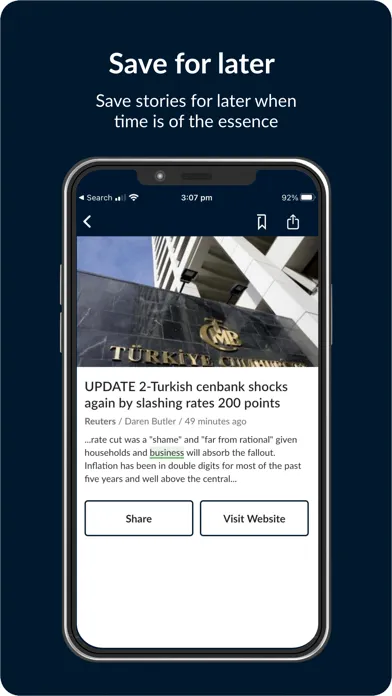 Capturas de pantalla de Nexis Newsdesk® Mobile