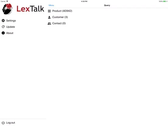 Tangkapan layar JFK Bestilling iPad 