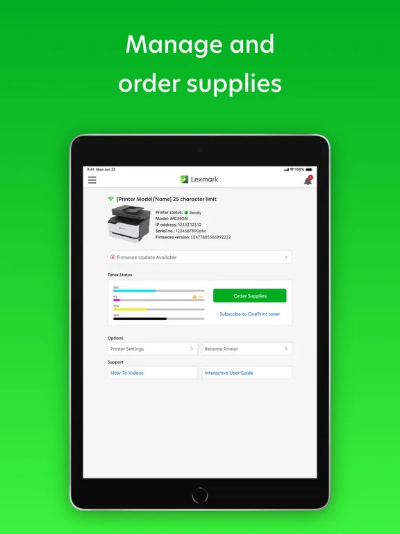 Capturas de pantalla de Lexmark iPad 