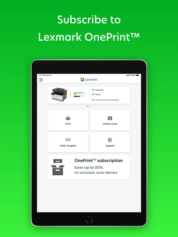 Capturas de pantalla de Lexmark iPad 