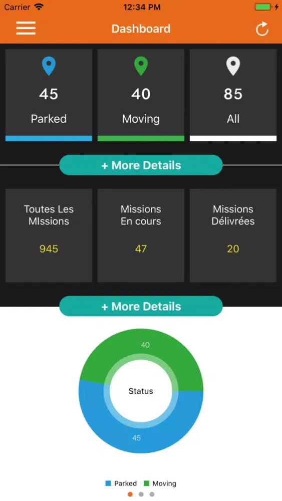 Captures d'écran de CIMATRACK