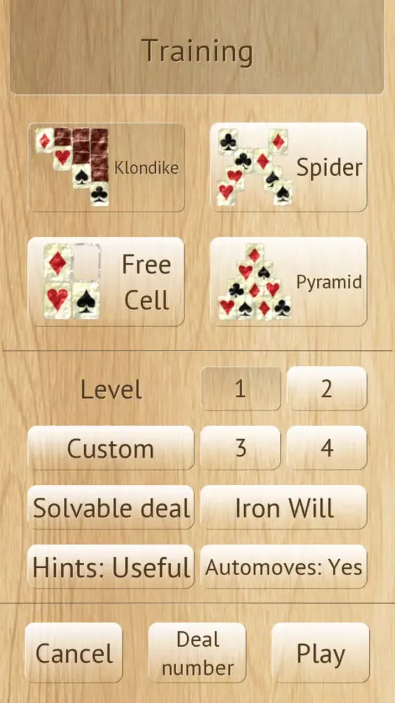 Ảnh chụp màn hình của Artifice of Solitaire Free