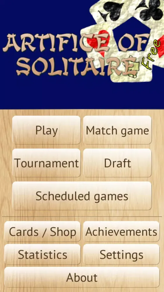 Ảnh chụp màn hình của Artifice of Solitaire Free