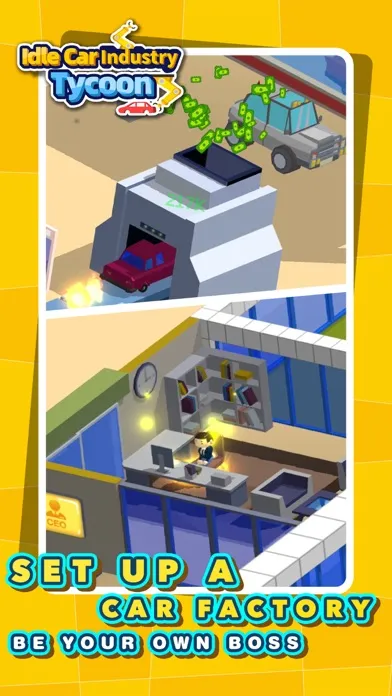Capturas de tela do Idle Car Industry Tycoon