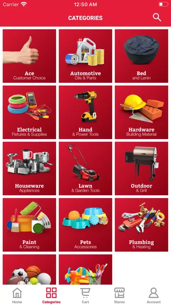 Ảnh chụp màn hình của Ace Hardware Kuwait